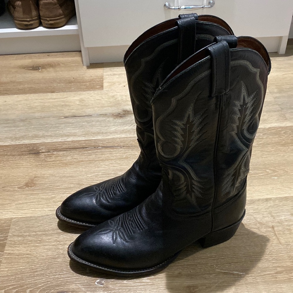 Tony Lama Cowboy Boots Black
